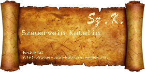 Szauervein Katalin névjegykártya